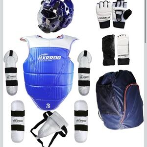 HXRR00 Sparring Gear Set Ultimate Protective Gear for Taekwondo Karate Trainer